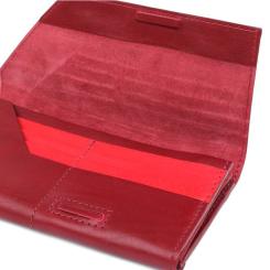 Кошелек Grande Pelle Кожаный Бордовый Фото 4