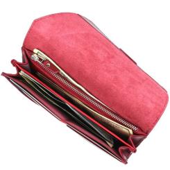 Кошелек Grande Pelle Кожаный Бордовый Фото 6