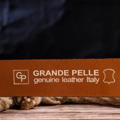 Ремень Grande Pelle Из натуральной кожи Рыжий Фото 9