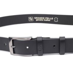 Ремень Grande Pelle Кожаный Черный Фото 4