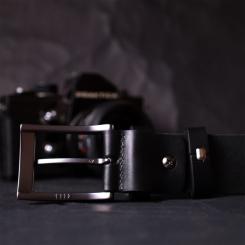 Ремень Grande Pelle Кожаный Черный Фото 8