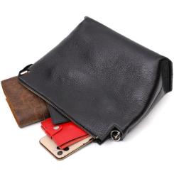 Сумка Grande Pelle Из натуральной кожи Черная Фото 7