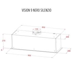 Вытяжка кухонная Perfelli DESIGN VISION 9 NERO SILENZIO Фото 11
