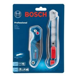 Нож монтажный Bosch набір 2 шт, складний трапецієподібний, сегментован Фото 8