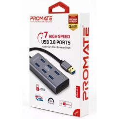 Концентратор Promate USB Hub 7 ports ezhub-7.grey Фото 1