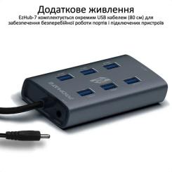 Концентратор Promate USB Hub 7 ports ezhub-7.grey Фото 5