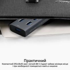 Концентратор Promate USB Hub 7 ports ezhub-7.grey Фото 7