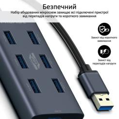 Концентратор Promate USB Hub 7 ports ezhub-7.grey Фото 8