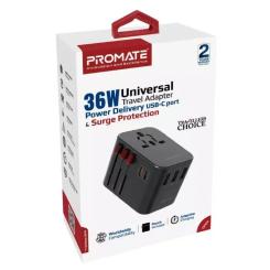 Зарядное устройство Promate tripmate-36w.black Фото 1