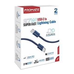 Дата кабель Promate USB-C to Lightning 1.2m Фото 1