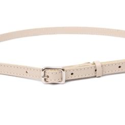 Ремень Grande Pelle Тонкий женский кожаный Бежевый Фото 1