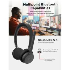 Наушники Lenovo Wireless VoIP Headset (Teams) Black Фото 4