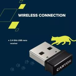 Комплект Canyon HSET-W6 Kitty Edition Wireless UA Violet Фото 6