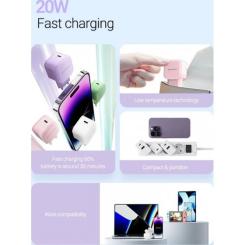 Зарядное устройство Vention 1xUSB-C 20W PD3.0/QC3.0 Purple Фото 2