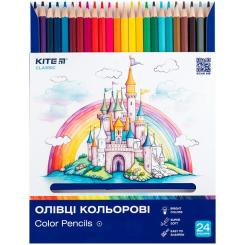 Карандаши цветные Kite Classic 24 кольори Фото 3