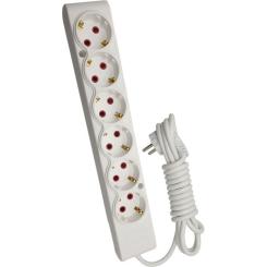 Сетевой удлинитель TECCO 3м 6 постов white Фото