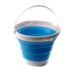 Ведро складное СИЛА силіконове 5 л blue Фото