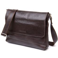 Сумка Grande Pelle Кожаная мужская Коричневая Фото