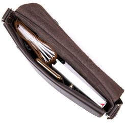 Сумка Grande Pelle Кожаная мужская Коричневая Фото 4