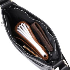 Сумка Shvigel Кожаная через плечо Черная Фото 4