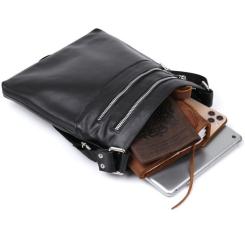 Сумка Shvigel Кожаная через плечо Черная Фото 5