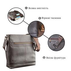 Сумка Shvigel В гладкой коже Коричневая Фото 3