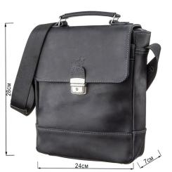 Сумка Shvigel Из винтажной кожи Черная Фото 2