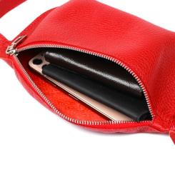 Сумка Shvigel Кожаная на пояс Красная Фото 4