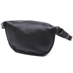 Сумка Shvigel Кожаная бананка Черная Фото 1