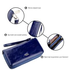 Кошелек Kivi Из экокожи Синий Фото 3