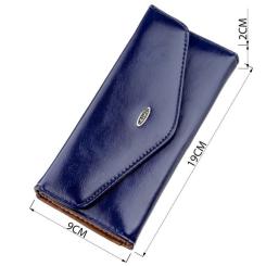 Кошелек Kivi Из гладкой экокожи Синий Фото 3