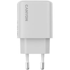 Зарядное устройство Canyon OnCharge 200 20W 1xPD EU White Фото 2