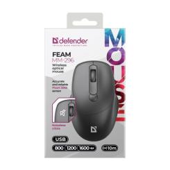 Мышка Defender Feam MM-296 Wireless Black Фото 2