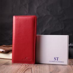 Кошелек ST Leather Из натуральной кожи Красный Фото 8