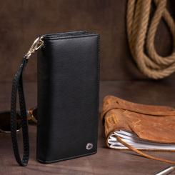 Кошелек ST Leather Кожаный женский Черный Фото 10