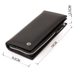 Кошелек ST Leather Кожаный женский Черный Фото 2