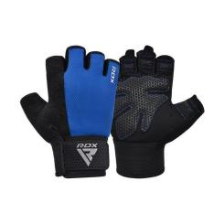 Перчатки для фитнеса RDX W1 Half Blue Plus S Фото 2