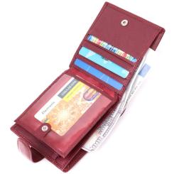 Кошелек ST Leather Из натуральной кожи Бордовый Фото 6