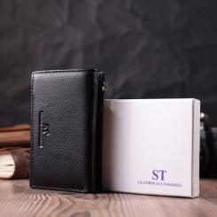 Кошелек ST Leather Кожаный Черный Фото 9