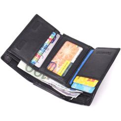 Кошелек ST Leather Кожаный Черный Фото 5