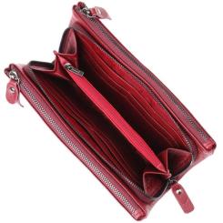 Кошелек ST Leather Кожаный Бордовый Фото 5