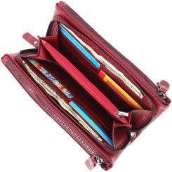 Кошелек ST Leather Кожаный Бордовый Фото 6