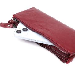 Кошелек ST Leather Кожаный Бордовый Фото 7