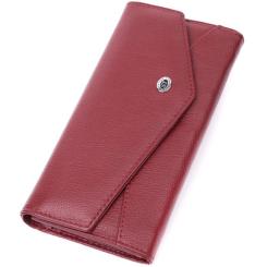 Кошелек ST Leather Из натуральной кожи Бордовый Фото
