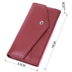 Кошелек ST Leather Из натуральной кожи Бордовый Фото 2