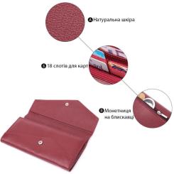 Кошелек ST Leather Из натуральной кожи Бордовый Фото 3