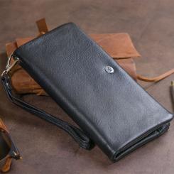 Кошелек ST Leather Зі шкіри Чорний Фото 10