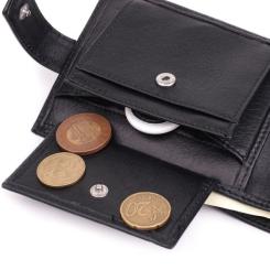 Кошелек Bond Accessories З натуральної шкіри Чорний Фото 7