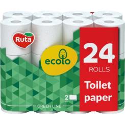 Туалетная бумага Ruta Ecolo 2 слоя 24 рулона Фото