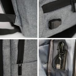 Рюкзак туристический NikiBo Sleek 15л сірий Фото 3